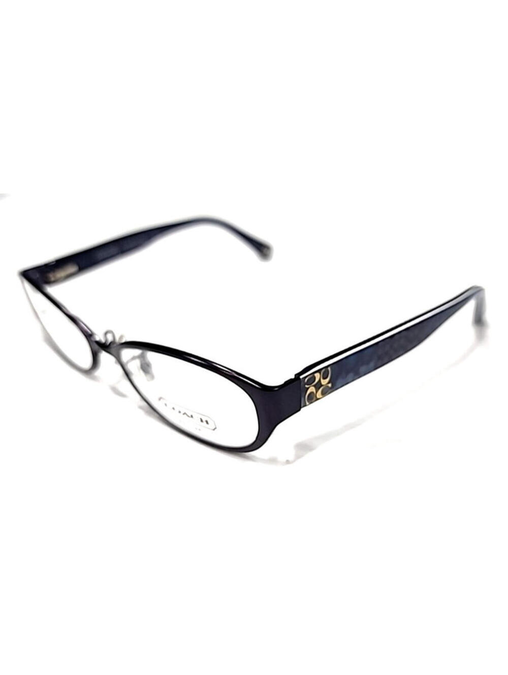 Coach HC5029 Ashby 9108 Satin Blue Metal Rectangle Eyeglasses 51-16 135 New